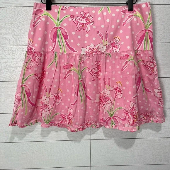 Lilly Pulitzer Pink Print Skirt Size 6 - Picture 5 of 12
